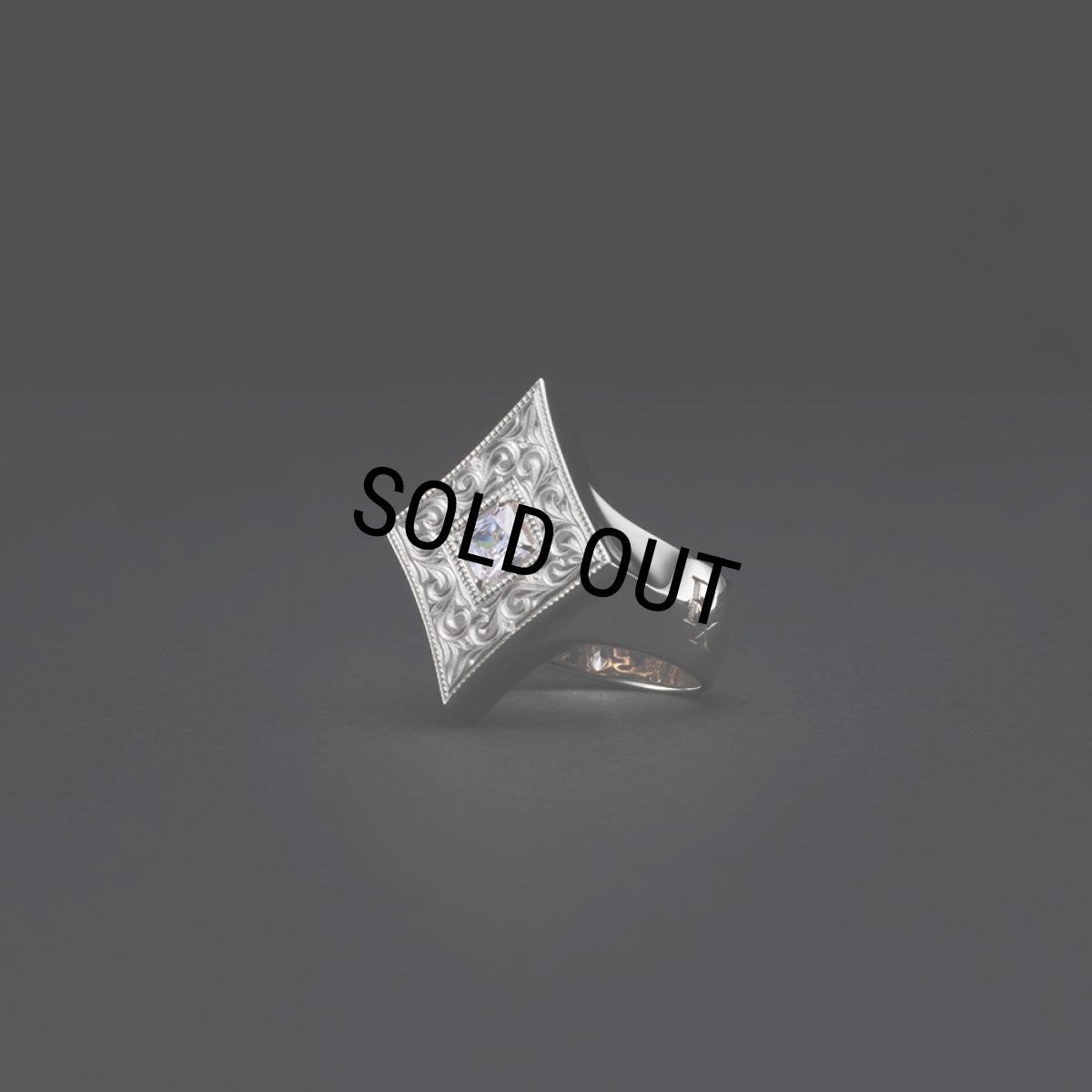 画像1: ANTIDOTE BUYERS CLUB/Engraved Diamond Ring（Silver） (1)