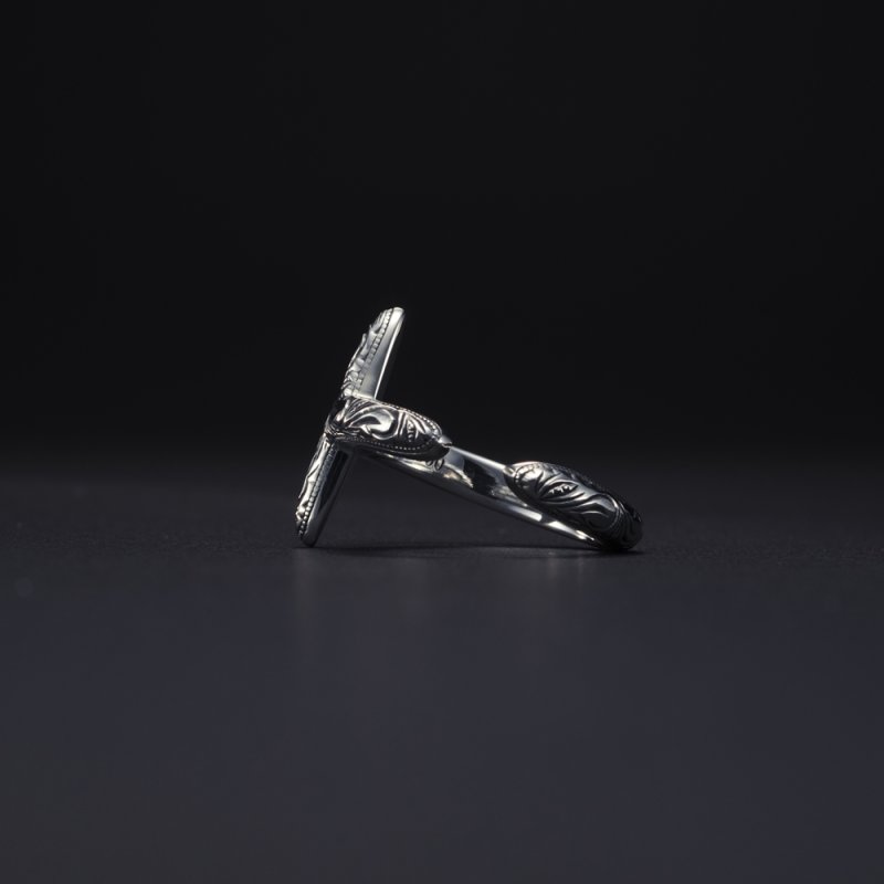 画像2: ANTIDOTE BUYERS CLUB/Engraved Cross Ring（Silver）