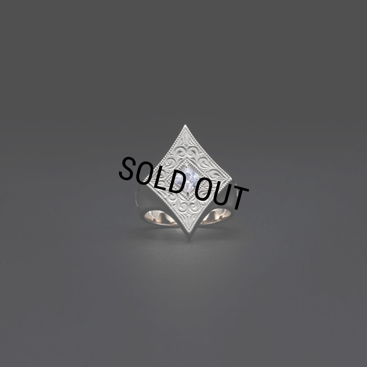 画像2: ANTIDOTE BUYERS CLUB/Engraved Diamond Ring（Silver） (2)