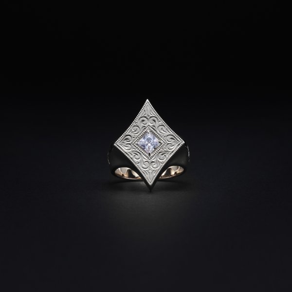 画像2: ANTIDOTE BUYERS CLUB/Engraved Diamond Ring（Silver）