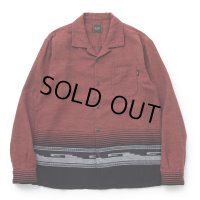 RATS/NATIVE JACQUARD SHIRT（RED）［ネイティブジャガードシャツ-23春夏］