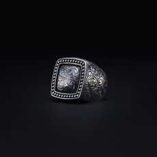 画像1: ANTIDOTE BUYERS CLUB/Engraved Mafia Ring（Silver） (1)