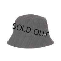 COOTIE PRODUCTIONS/Stripe Sucker Cloth Bucket Hat（Black）［ストライプサッカーバケットハット-23春夏］