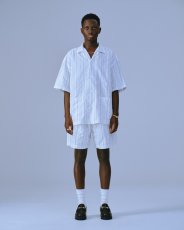 画像3: COOTIE PRODUCTIONS/Stripe Sucker Cloth 2 Tuck Easy Shorts（Black）［ストライプサッカーツータックショーツ-23春夏］ (3)