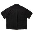 画像2: COOTIE PRODUCTIONS/Stripe Sucker Cloth Open Collar S/S Shirt（Black）［ストライプサッカーオープンカラーシャツ-23春夏］ (2)