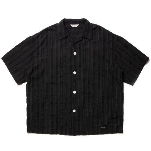 他の写真1: COOTIE PRODUCTIONS/Stripe Sucker Cloth Open Collar S/S Shirt（Black）［ストライプサッカーオープンカラーシャツ-23春夏］