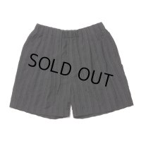 COOTIE PRODUCTIONS/Stripe Sucker Cloth 2 Tuck Easy Shorts（Black）［ストライプサッカーツータックショーツ-23春夏］