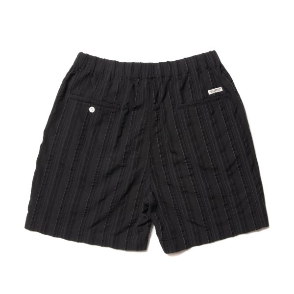 画像2: COOTIE PRODUCTIONS/Stripe Sucker Cloth 2 Tuck Easy Shorts（Black）［ストライプサッカーツータックショーツ-23春夏］