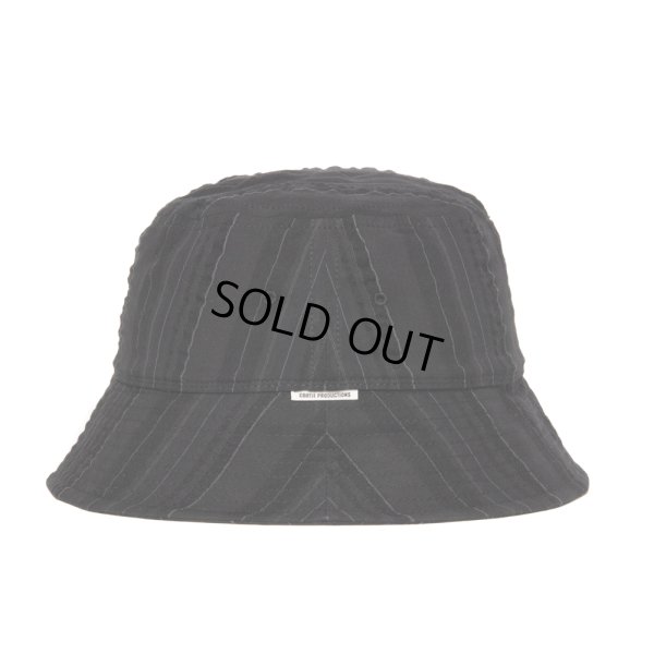 画像2: COOTIE PRODUCTIONS/Stripe Sucker Cloth Bucket Hat（Black）［ストライプサッカーバケットハット-23春夏］