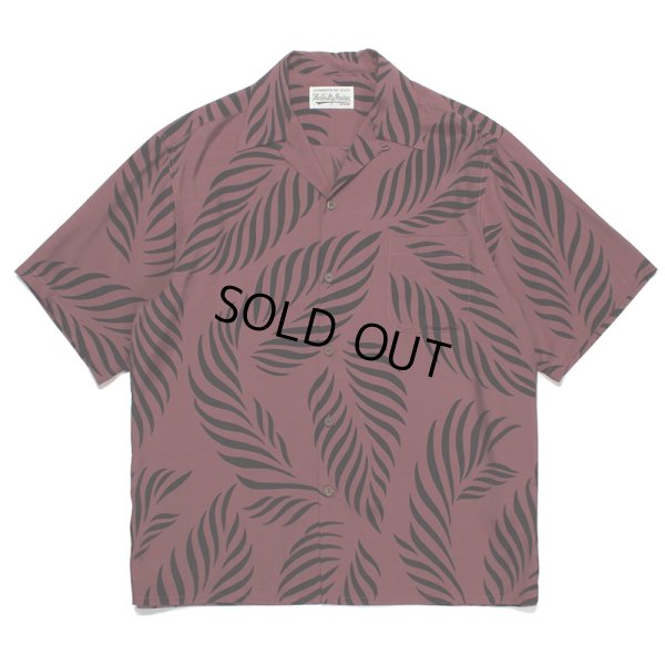 画像1: WACKO MARIA/LEAF HAWAIIAN SHIRT（BURGUNDY）［リーフハワイアンシャツ-23春夏］