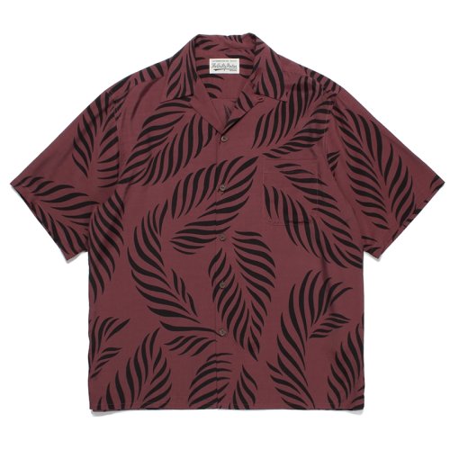 他の写真1: WACKO MARIA/LEAF HAWAIIAN SHIRT（BURGUNDY）［リーフハワイアンシャツ-23春夏］