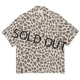 WACKO MARIA/LEOPARD OPEN COLLAR SHIRT（BEIGE）［レオパードオープンカラーシャツ-23春夏］