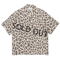 WACKO MARIA/LEOPARD OPEN COLLAR SHIRT（BEIGE）［レオパードオープンカラーシャツ-23春夏］