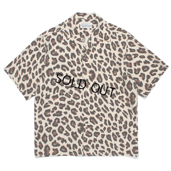 画像1: WACKO MARIA/LEOPARD OPEN COLLAR SHIRT（BEIGE）［レオパードオープンカラーシャツ-23春夏］