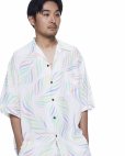 画像3: WACKO MARIA/LEAF HAWAIIAN SHIRT（WHITE）［リーフハワイアンシャツ-23春夏］ (3)