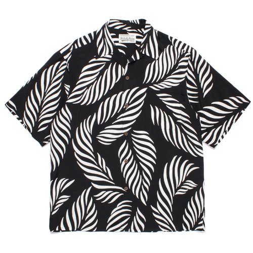 他の写真1: WACKO MARIA/LEAF HAWAIIAN SHIRT（BLACK/WHITE）［リーフハワイアンシャツ-23春夏］