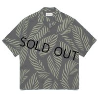 WACKO MARIA/LEAF HAWAIIAN SHIRT（BLACK/GREEN）［リーフハワイアンシャツ-23春夏］