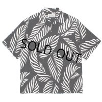 WACKO MARIA/LEAF HAWAIIAN SHIRT（BLACK/WHITE）［リーフハワイアンシャツ-23春夏］