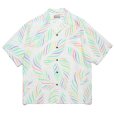 画像1: WACKO MARIA/LEAF HAWAIIAN SHIRT（WHITE）［リーフハワイアンシャツ-23春夏］ (1)