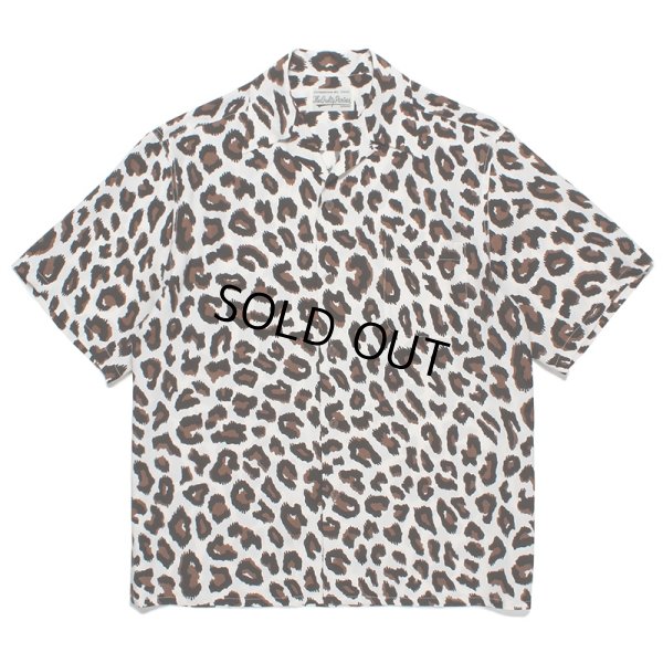画像1: WACKO MARIA/LEOPARD OPEN COLLAR SHIRT（IVORY）［レオパードオープンカラーシャツ-23春夏］