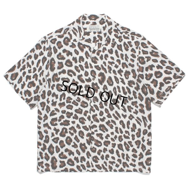 画像1: WACKO MARIA/LEOPARD OPEN COLLAR SHIRT（IVORY）［レオパードオープンカラーシャツ-23春夏］