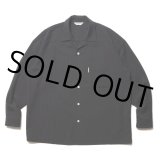 COOTIE PRODUCTIONS/T/W Sucker Open Collar L/S Shirt（Black）［T/Wサッカーオープンカラーシャツ-23春夏］