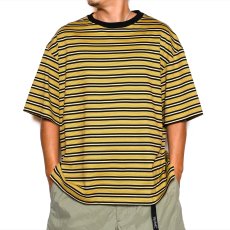 画像4: 【40%OFF】CALEE/Drop shoulder narrow pitch border S/S cutsew（Black/Purple）［ドロップショルダーボーダーT-23春夏］ (4)