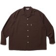 画像1: COOTIE PRODUCTIONS/T/W Sucker Open Collar L/S Shirt（Brown）［T/Wサッカーオープンカラーシャツ-23春夏］ (1)