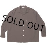 COOTIE PRODUCTIONS/T/W Sucker Open Collar L/S Shirt（Brown）［T/Wサッカーオープンカラーシャツ-23春夏］