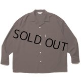 COOTIE PRODUCTIONS/T/W Sucker Open Collar L/S Shirt（Brown）［T/Wサッカーオープンカラーシャツ-23春夏］