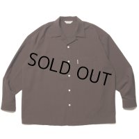 COOTIE PRODUCTIONS/T/W Sucker Open Collar L/S Shirt（Brown）［T/Wサッカーオープンカラーシャツ-23春夏］