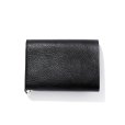 画像2: CALEE/SILVER STAR CONCHO FLAP LEATHER HALF WALLET（BLACK）［レザーハーフウォレット-23秋冬］ (2)