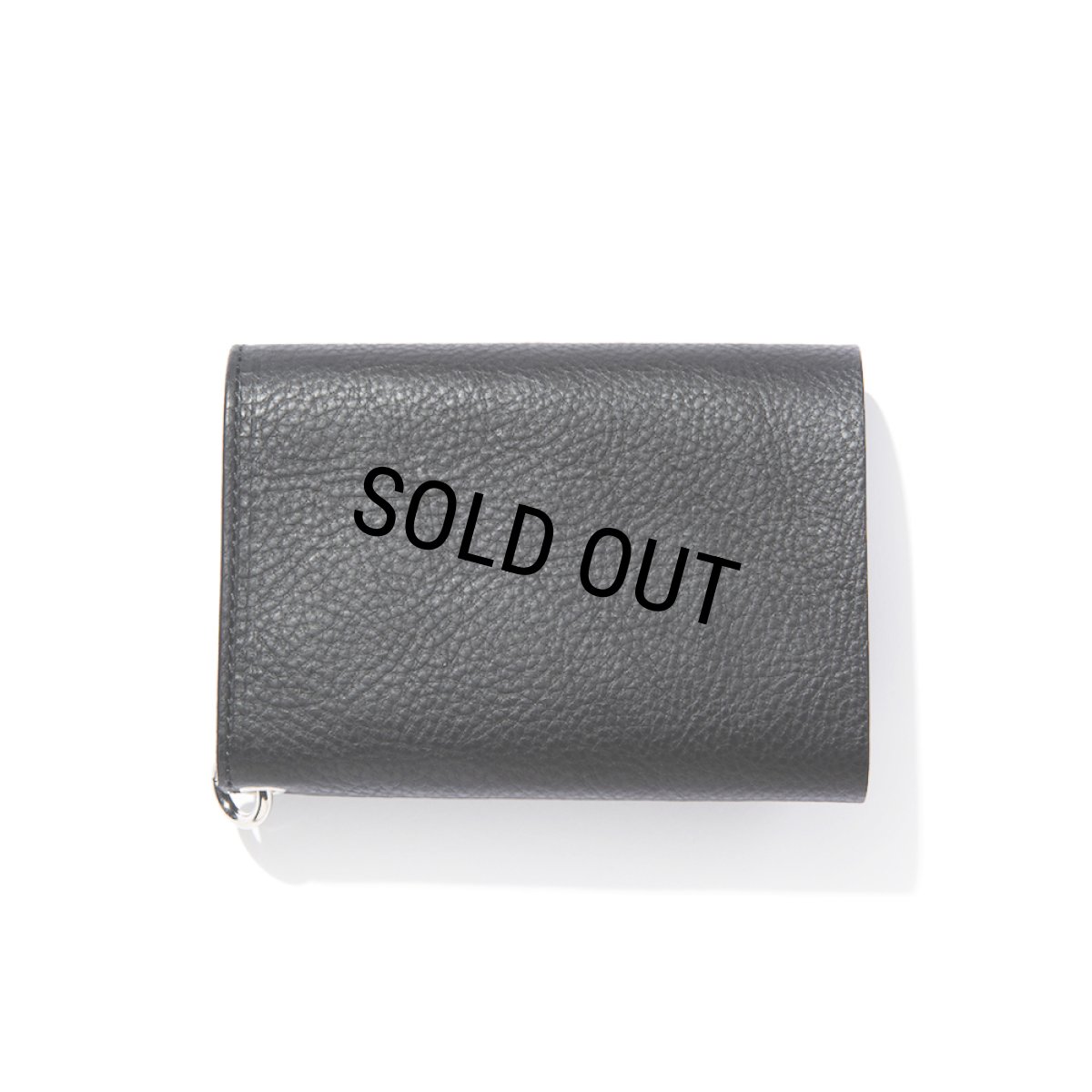 画像2: CALEE/SILVER STAR CONCHO FLAP LEATHER HALF WALLET（BLACK）［レザーハーフウォレット-25春夏］ (2)