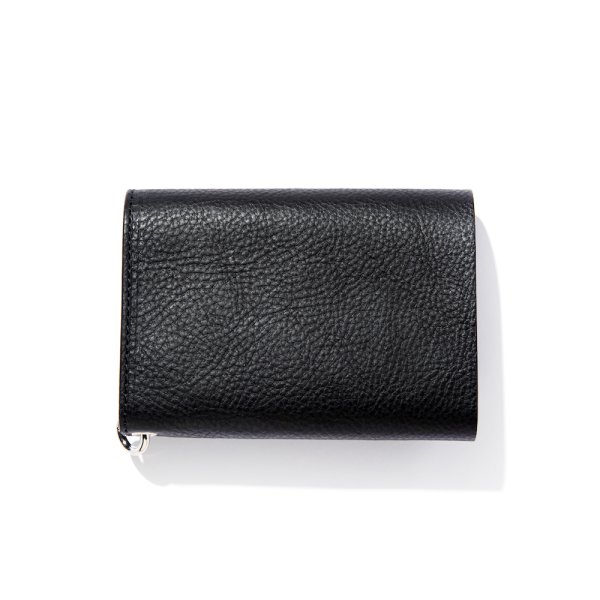 画像2: CALEE/SILVER STAR CONCHO FLAP LEATHER HALF WALLET（BLACK）［レザーハーフウォレット-25春夏］