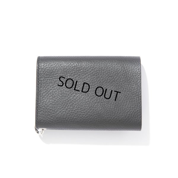画像2: CALEE/Silver star concho flap leather half wallet（Black）［レザーハーフウォレット-23春夏］