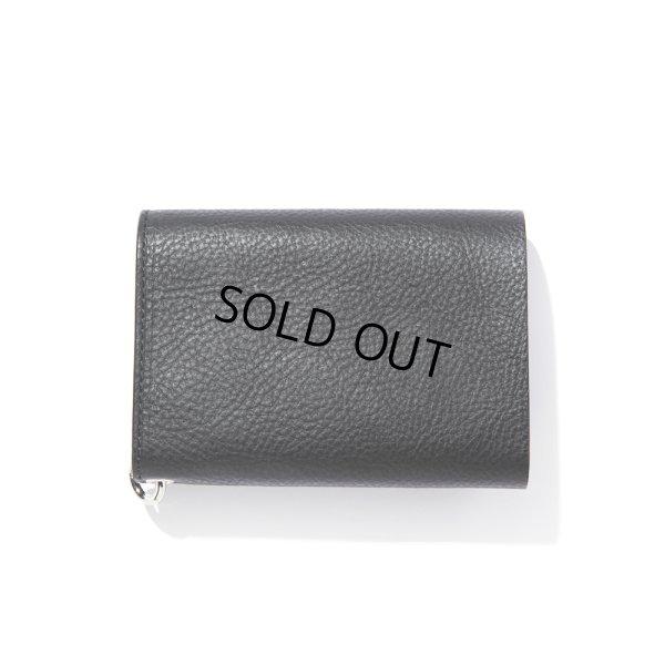 画像2: CALEE/SILVER STAR CONCHO FLAP LEATHER HALF WALLET（BLACK）［レザーハーフウォレット-23秋冬］