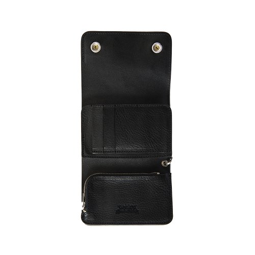 他の写真2: CALEE/Silver star concho flap leather half wallet（Black）［レザーハーフウォレット-23春夏］