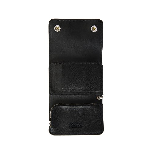 他の写真2: CALEE/SILVER STAR CONCHO FLAP LEATHER HALF WALLET（BLACK）［レザーハーフウォレット-23秋冬］