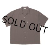 COOTIE PRODUCTIONS/T/W Sucker Open Collar S/S Shirt（Brown）［T/Wサッカーオープンカラーシャツ-23春夏］