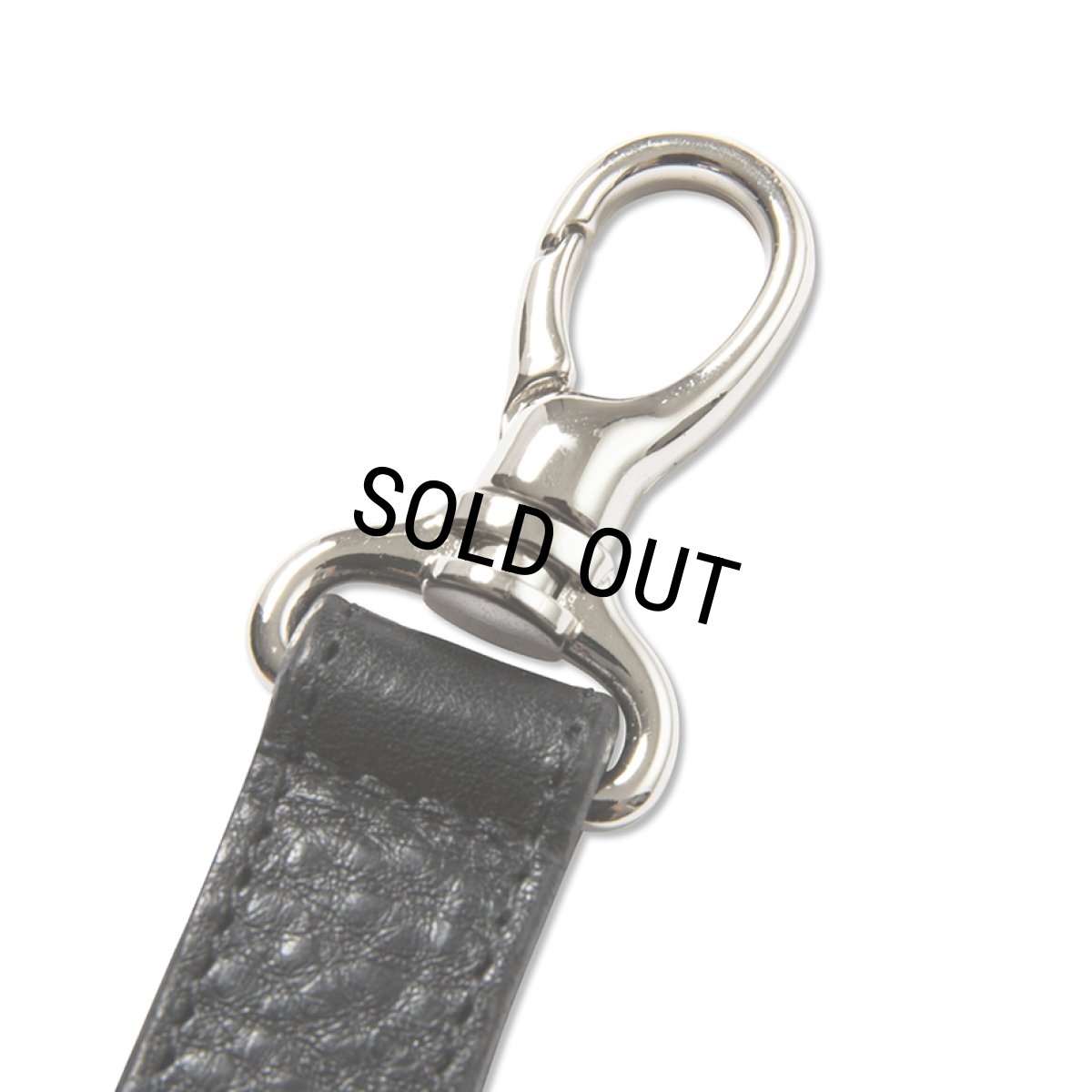 画像2: CALEE/SILVER STAR CONCHO LEATHER KEY RING（BLACK）［レザーキーリング-25春夏］ (2)
