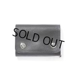 CALEE/SILVER STAR CONCHO FLAP LEATHER HALF WALLET（BLACK）［レザーハーフウォレット-23秋冬］