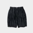 画像1: TIGHTBOOTH/RAYON CORD BIG SHORTS（Black）［レーヨンコーデュロイビッグショーツ-23夏］ (1)