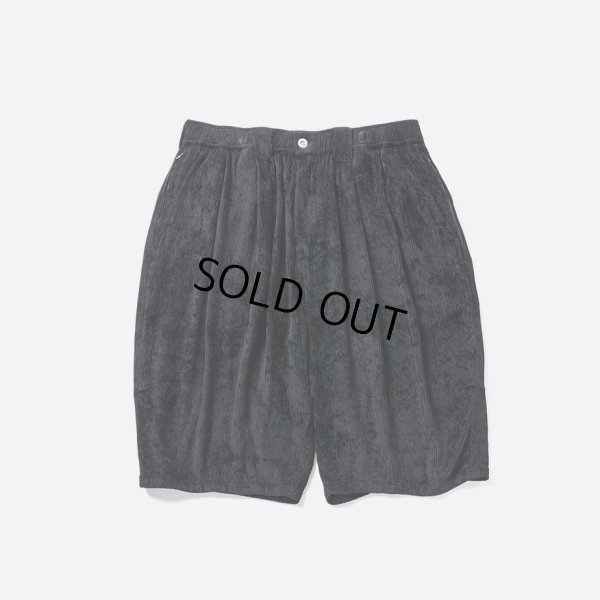 画像1: TIGHTBOOTH/RAYON CORD BIG SHORTS（Black）［レーヨンコーデュロイビッグショーツ-23夏］