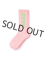 BlackEyePatch/HANDLE WITH CARE SOCKS（PINK）