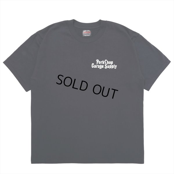 画像2: PORKCHOP/THREE TONE ROUNDED TEE（BLACK）［プリントT-23春夏］