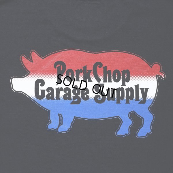 画像4: PORKCHOP/THREE TONE ROUNDED TEE（BLACK）［プリントT-23春夏］