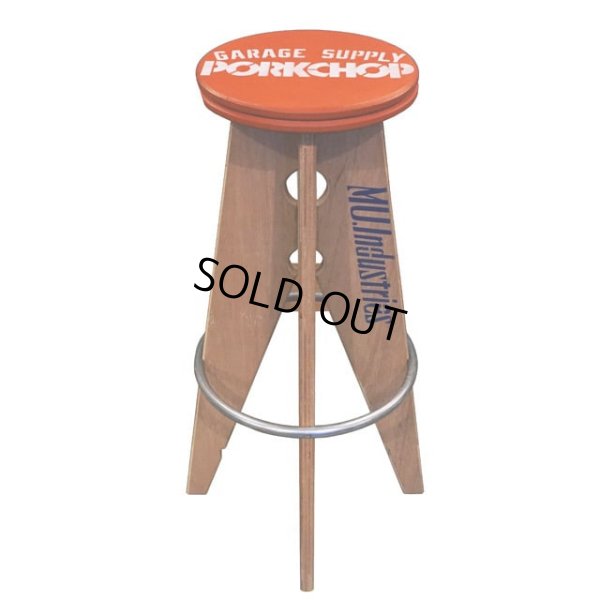画像1: PORKCHOP/PORK STOOL（Large/RED）［木製スツール"Large"-23春夏］