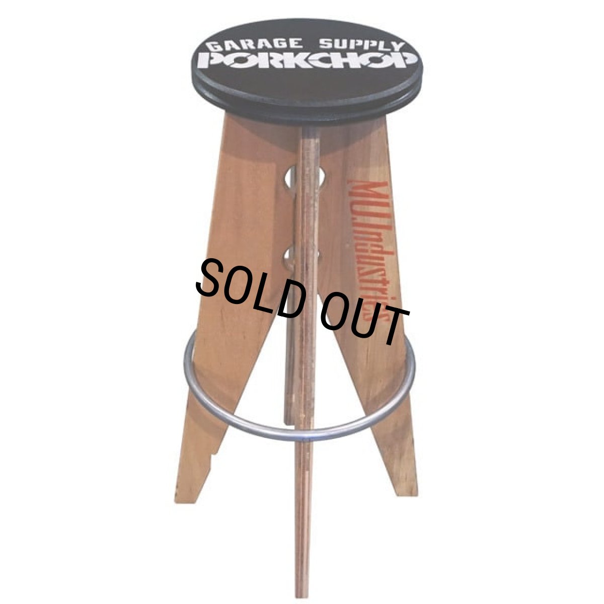 画像1: PORKCHOP/PORK STOOL（Large/BLACK）［木製スツール"Large"-23春夏］ (1)