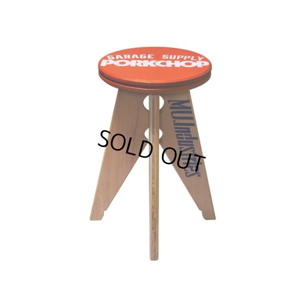 画像1: PORKCHOP/PORK STOOL（Small/RED）［木製スツール"Small"-23春夏］