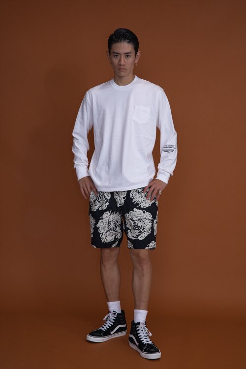 他の写真3: 【40%OFF】RATS/ZIP COTTON SHORTS PRINT（BLACK）［ジップコットンショーツ-23春夏］